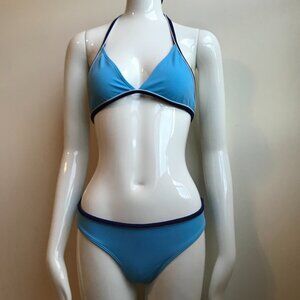 Billabong Girls swimwear blue triangle top logo bikini